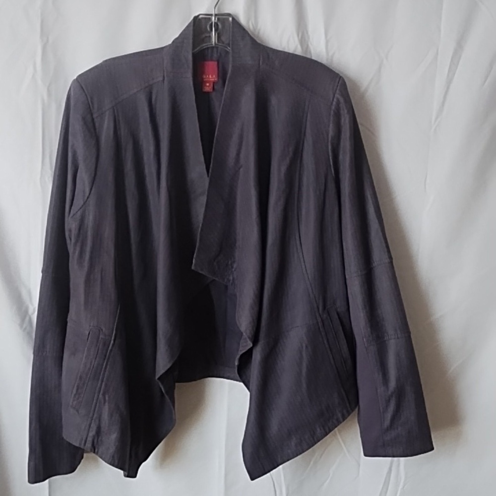 G.I.L.I purple suede open front jacket size 16